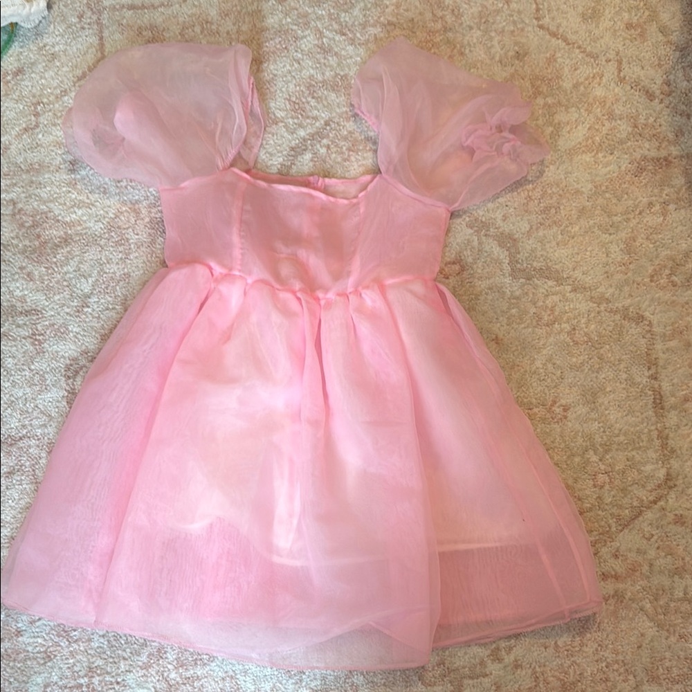 Pink Puff Sleeve Dress